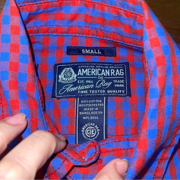 American Rag Men's Plaid Collared Button Down Shirt - Picture 4 of 4
